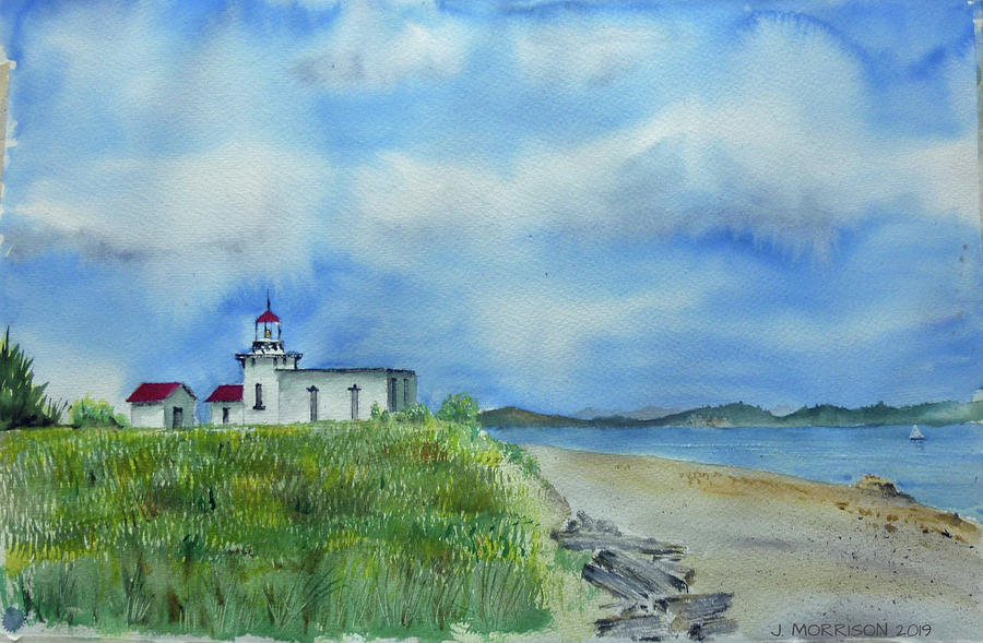 Lighthouse Painting - Point No Point Lighthouse by Jim Morrison
