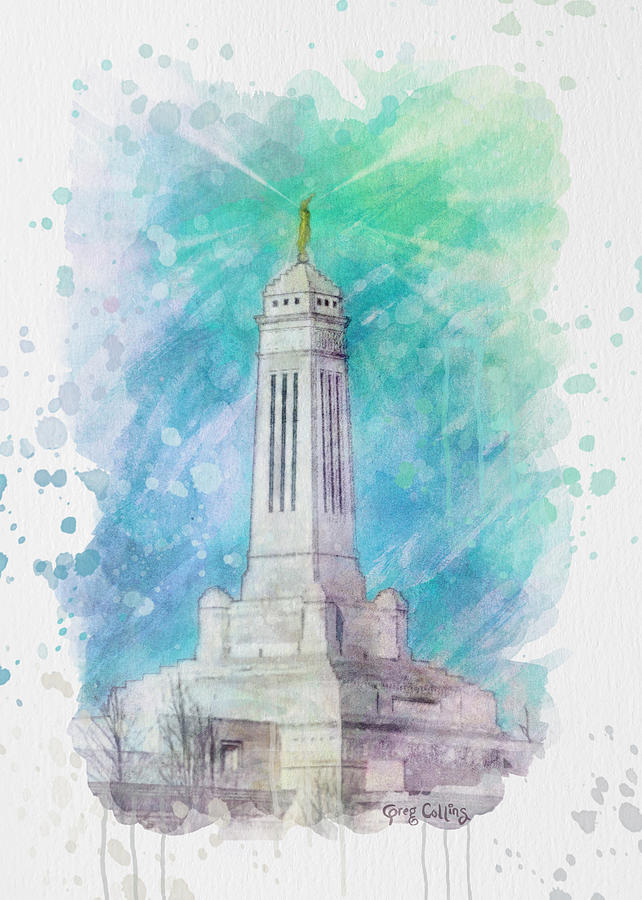 Temple Painting - Point Your Soul To Christ by Greg Collins Temple Painting - Point Your Soul To Christ by Greg Collins