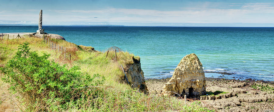 Pointe du Hoc against the sea Photograph by Weston Westmoreland