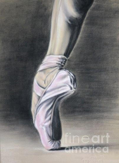 Pointe Drawing by Rebecca Graham - Fine Art America