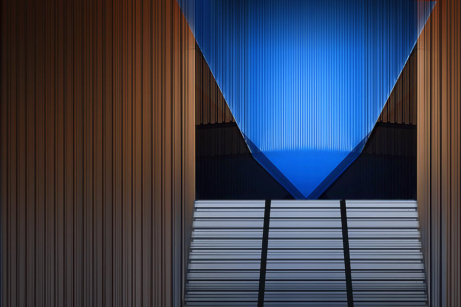 Abstract Photograph - Pointed Blue by Henk Van Maastricht