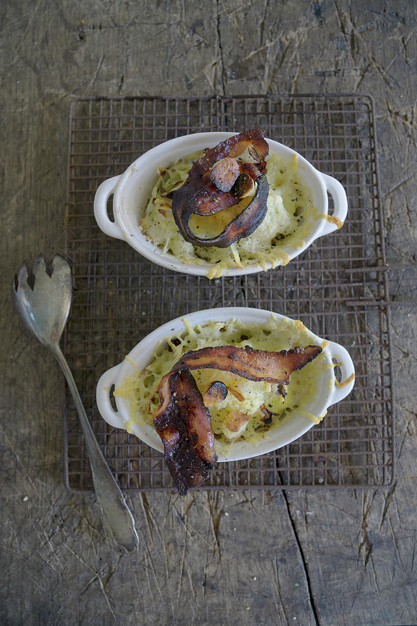 Pointed Cabbage And Bacon Bake With Pointed Cabbage Slaw Photograph by Martina Schindler