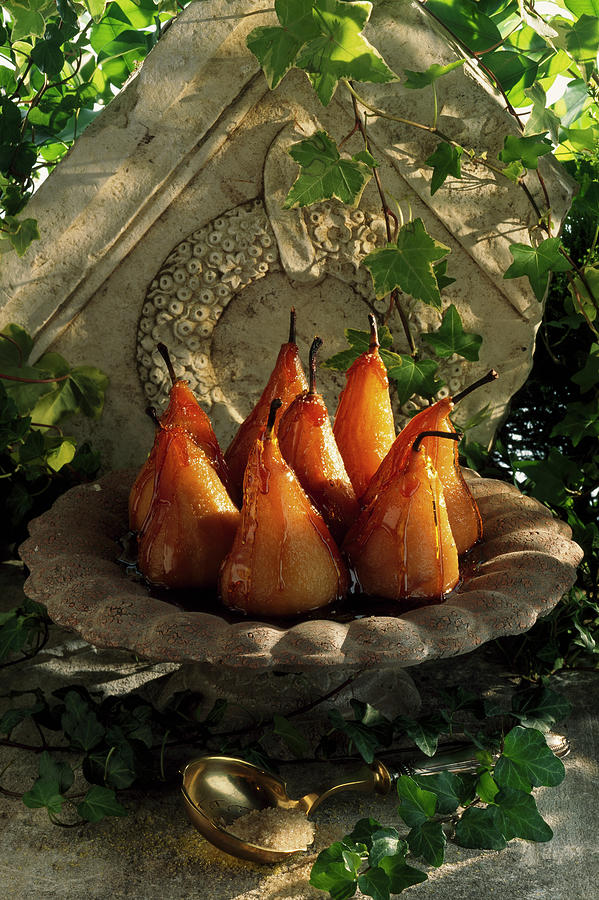 Tea Photograph - Poires Caramelisees Au The Caramelized Tea-flavored Pears by Hussenot - Photocuisine