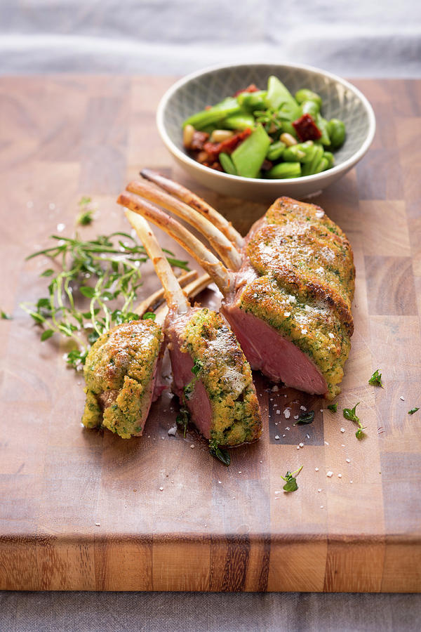 Poitou Loin Of Lamb Cooked In Herb Crust Photograph by Eising Studio