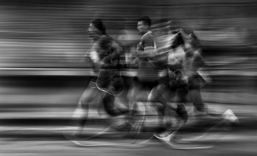 Sports Photograph - Pokhara Marathon by Yvette Depaepe