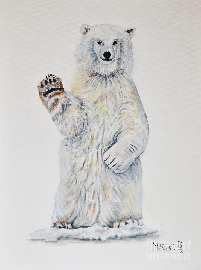 Polar Bear Baby 2 Painting by Marilyn McNish Polar Bear Baby 2 Painting by Marilyn McNish