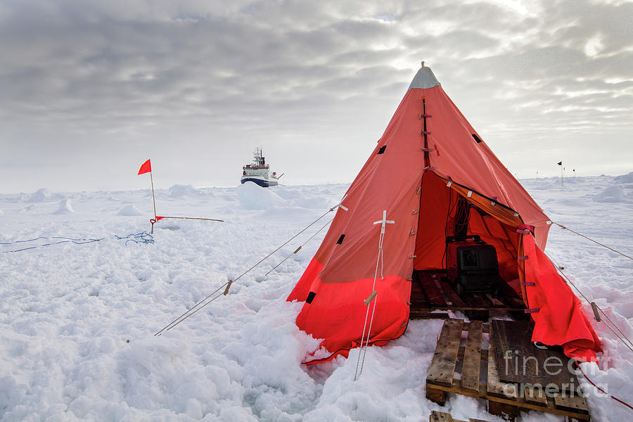 Winter Photograph - Polar Research Ice Camp by I. Noyan Yilmaz/science Photo Library