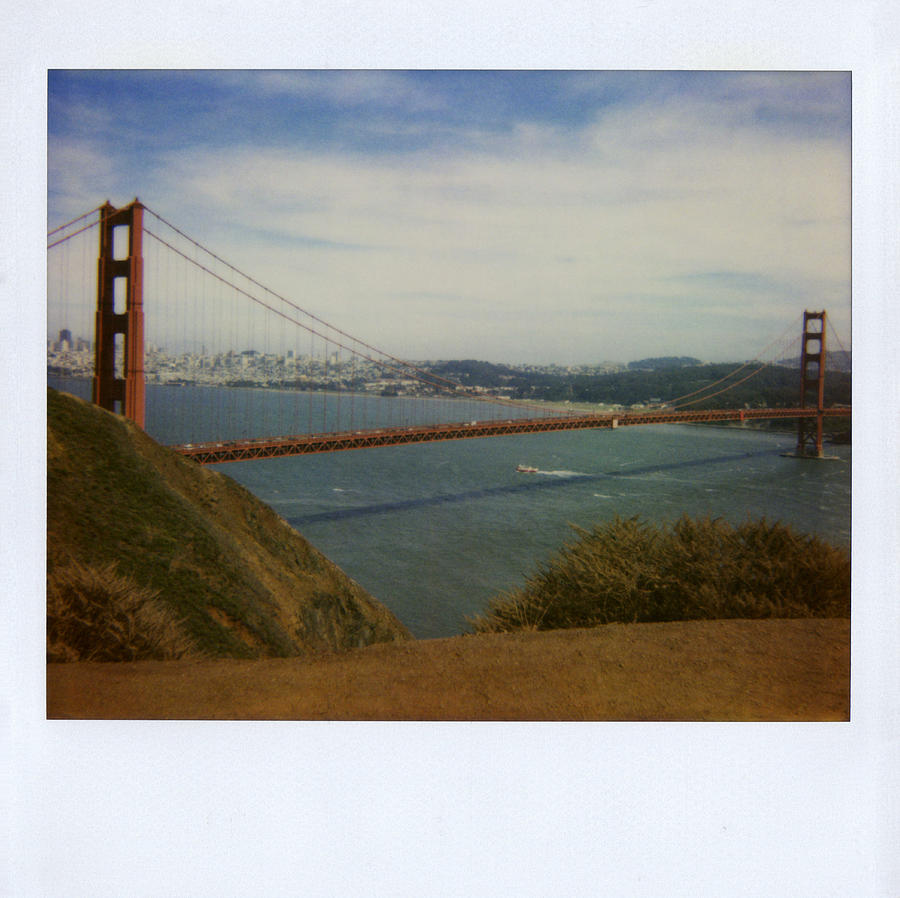 Polaroid Of Scenic Golden Gate Bridge Photograph by Jena Ardell