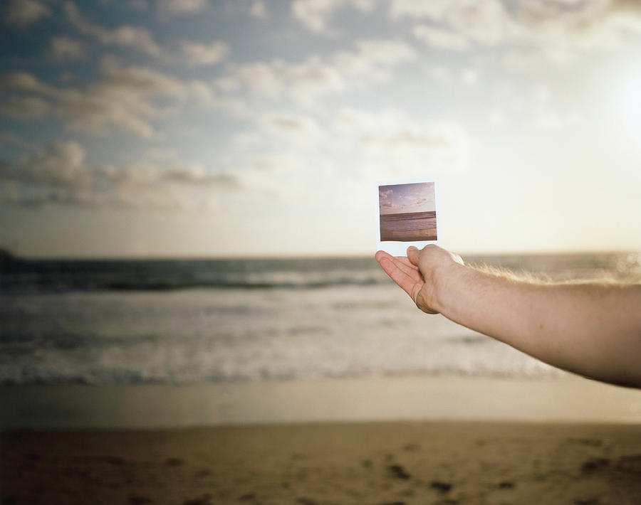Polaroid Photograph Of Sea Photograph by Silvia Otte