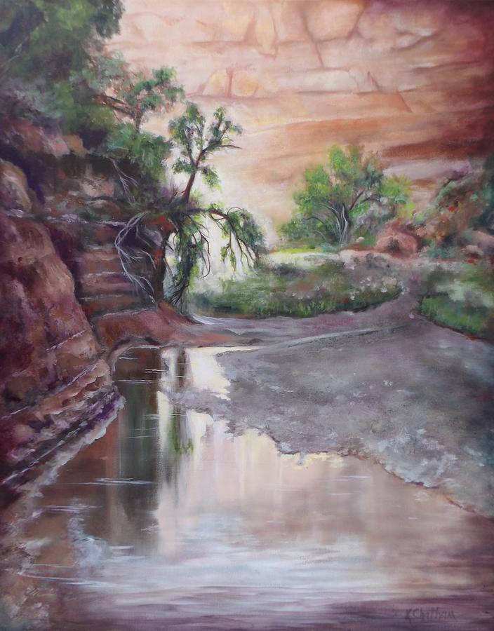 Pole Canyon Creek Painting by Karen Kennedy Chatham
