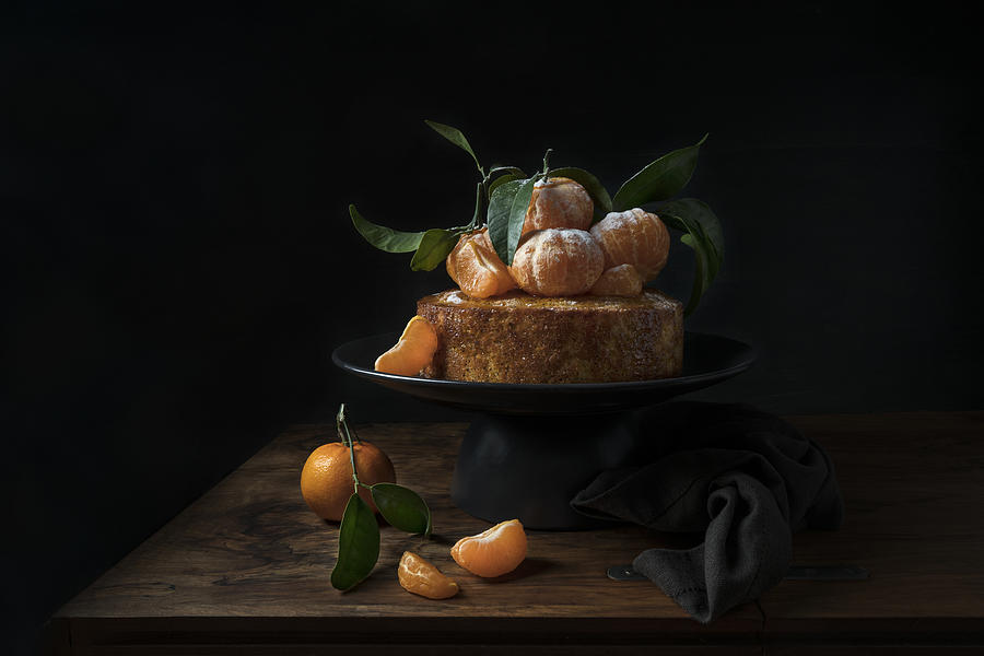 Polenta Cake With Sweet Mandarines Photograph by Diana Popescu