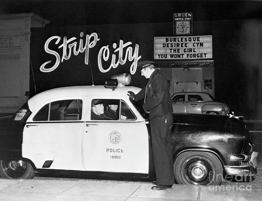 Police Car Outside Strip Club Photograph by Bettmann