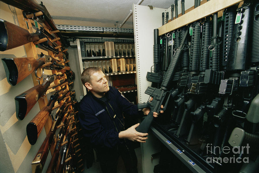 Police Firearms Collection Photograph by Philippe Psaila/science Photo Library