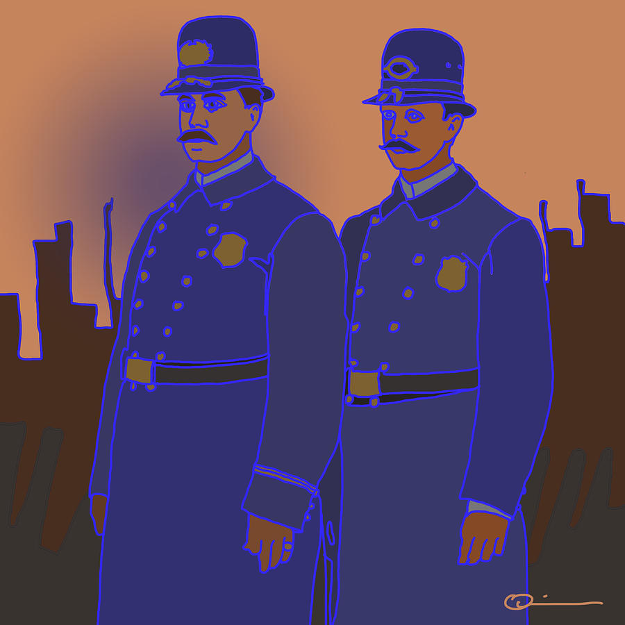 Police Digital Art by Jeffrey Quiros