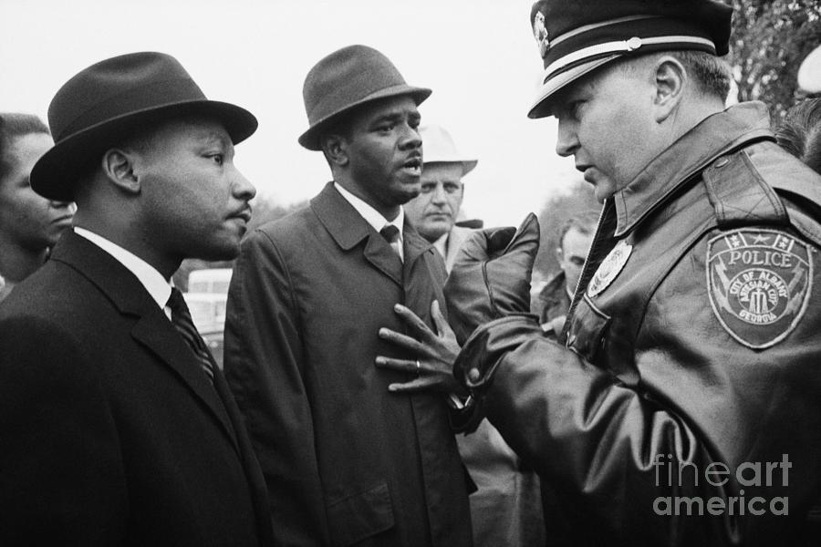 Police Stopping Dr. King And Dr Photograph by Bettmann