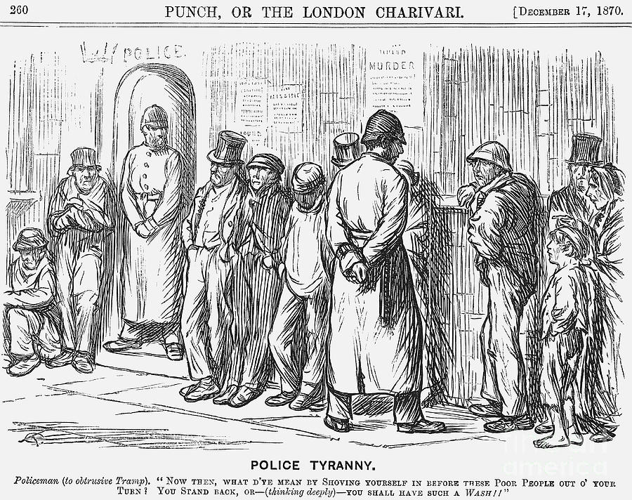Police Tyranny, 1870 Drawing by Print Collector