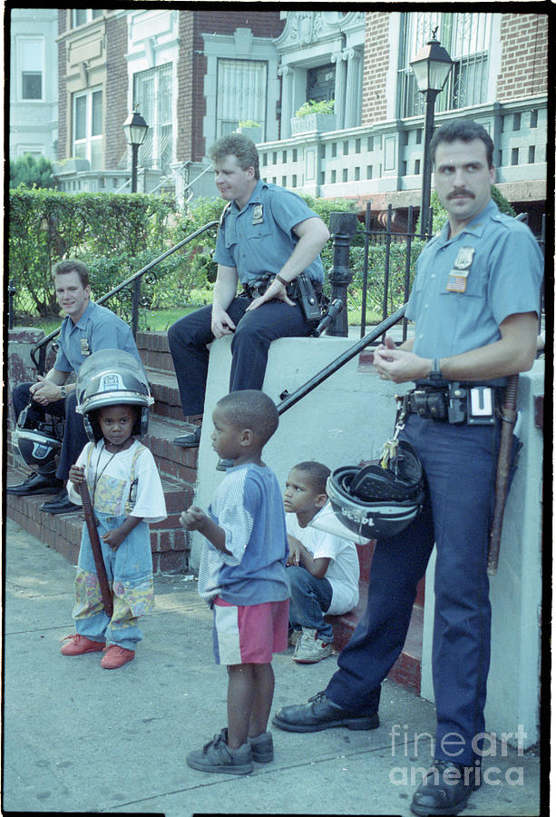 Police With Small Boys Photograph by Bettmann