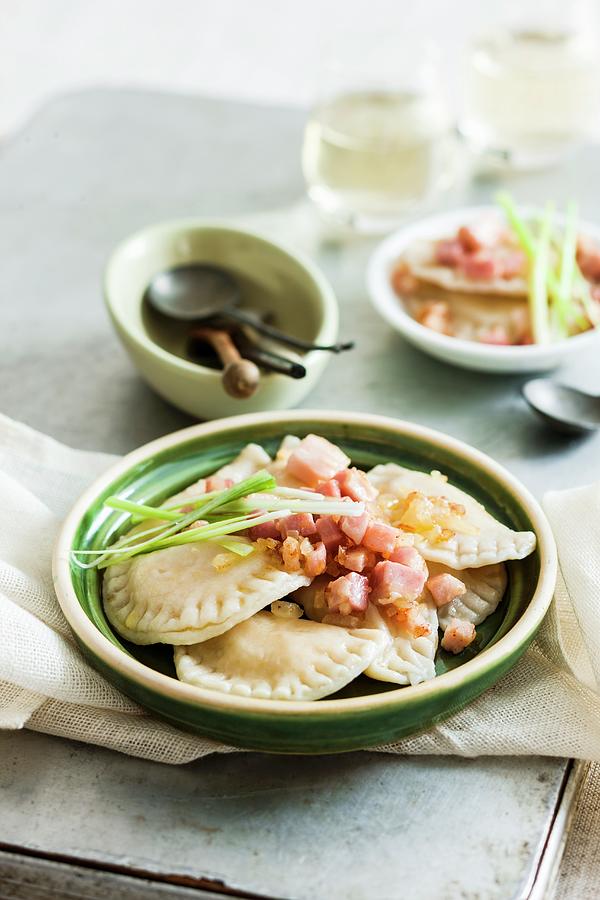 Polish Ravioli With Diced Ham And Onions Photograph by Andrew Young ...