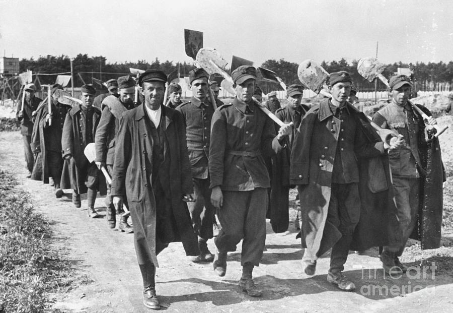 Polish War Prisoners Are Marching To Wor Photograph by Bettmann