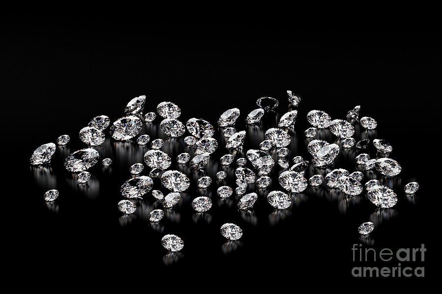 Polished Diamonds Photograph by Jesper Klausen/science Photo Library