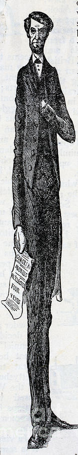 Abraham Lincoln Photograph - Political Cartoon Of President Lincoln by Bettmann