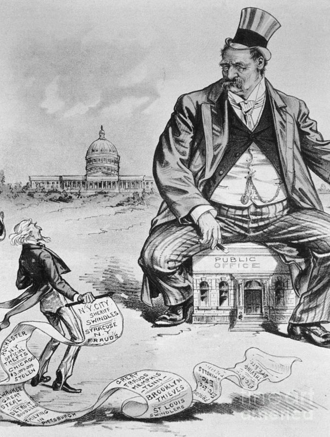 Political Cartoon Of Uncle Sam by Bettmann