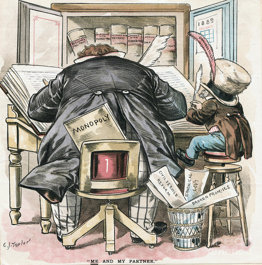 Political Cartoon Targeting Monopolies Photograph by Bettmann