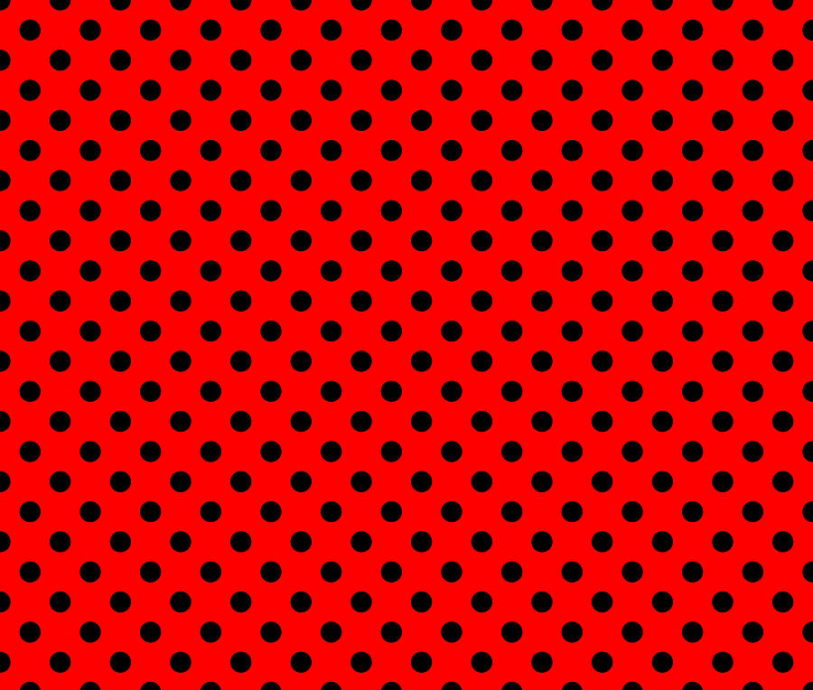 Polka Dot Black On Red Digital Art By Filip Schpindel Pixels