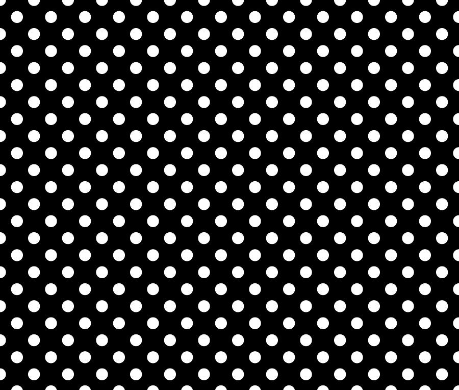 Polka Dot White On Black Digital Art by Megan Miller - Fine Art America