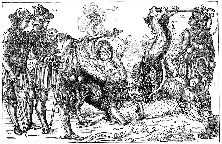 Pollaiuolos Combat Of Centaurs, 1882 Drawing by Print Collector