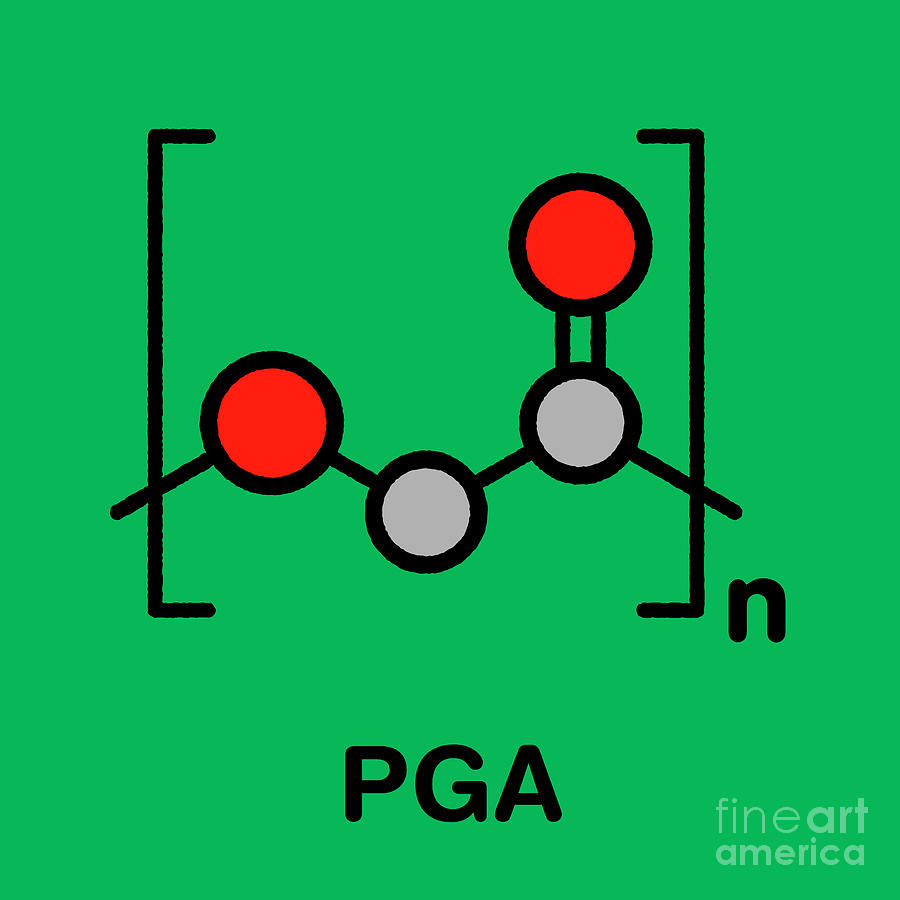 Polyglycolide Biodegradable Polymer Chemical Structure Photograph By ...