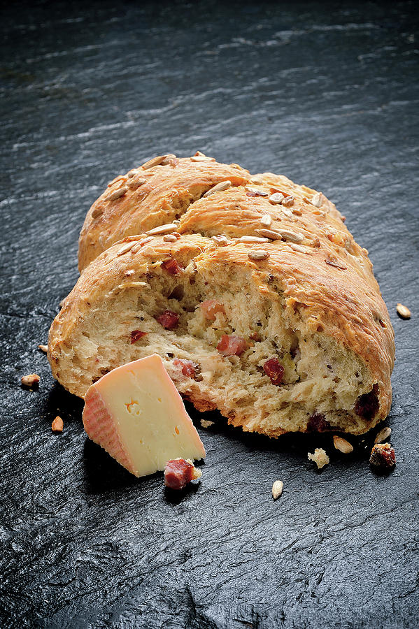 Pomace Bread With Bacon And Cheese Photograph by Tre Torri