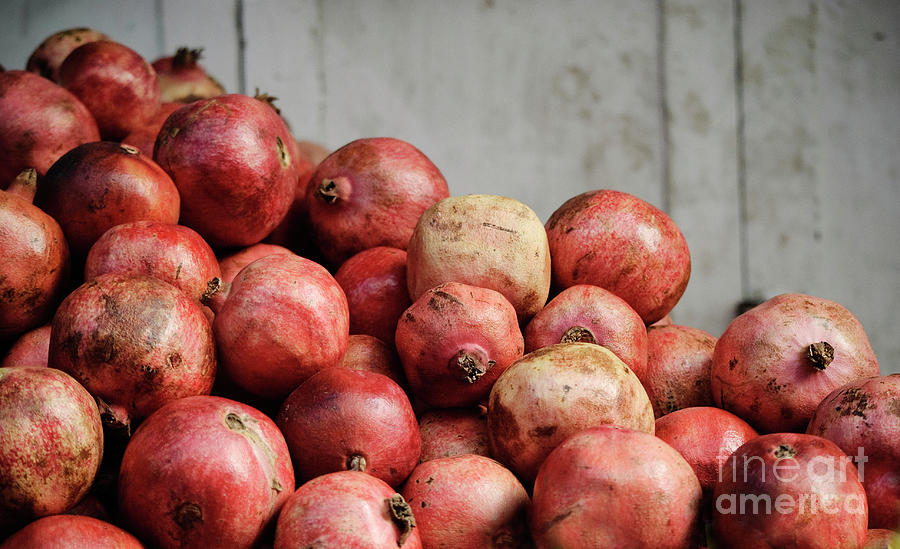 Pomegranate on market Photograph by Jelena Jovanovic