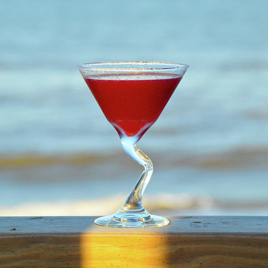 Pomegranate Martini by the Ocean Photograph by Charles Eberson | Fine ...