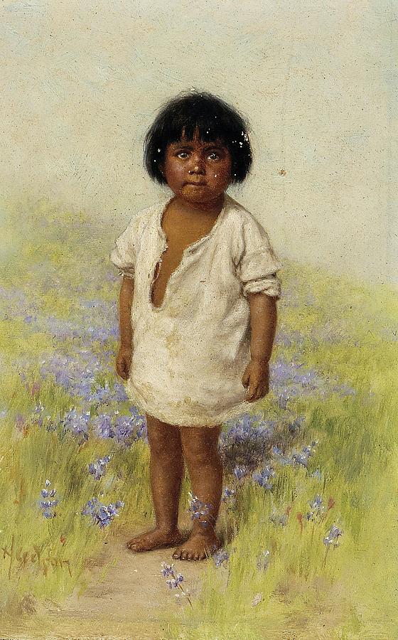 Pomo Child Painting by Grace Carpenter Hudson | Fine Art America