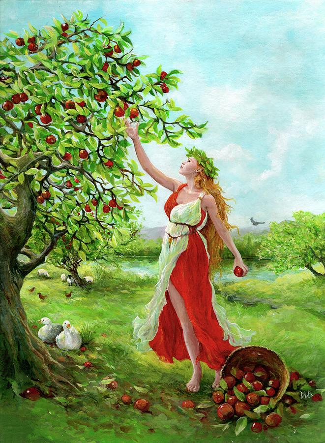 Pomona, Roman goddess of fruit trees and gardens, honored 