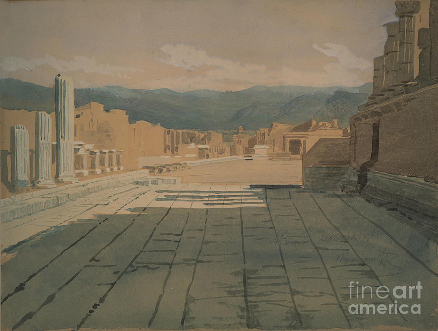 Pompeii Drawing by Heritage Images