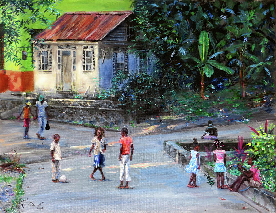 Caribbean Painting - Pon Lepotek #2 by Jonathan Gladding Caribbean Painting - Pon Lepotek #2 by Jonathan Gladding