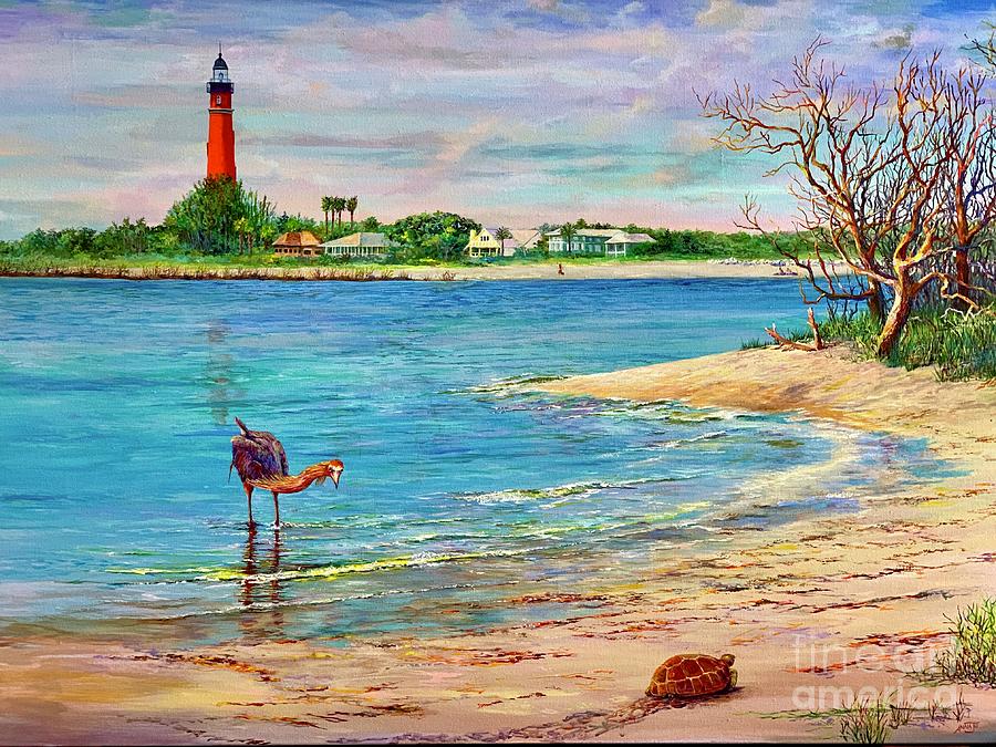 Ponce Inlet Lighthouse Painting by AnnaJo Vahle