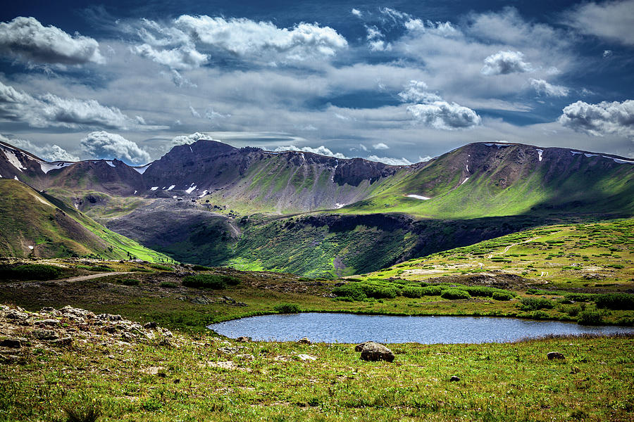 Pond at the Summit of Independence Pass, Continental Divide, near Aspen, Colorado Photograph by Jeanette Fellows