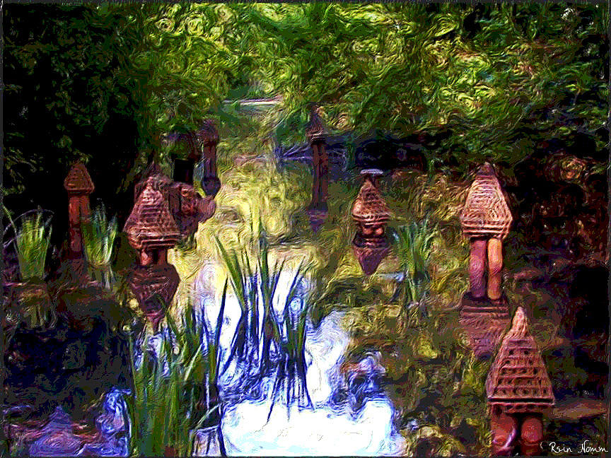 Pond Dwellings Digital Art by Rein Nomm