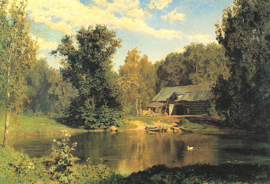 Pond in Abramtsevo Painting by Vasily Polenov