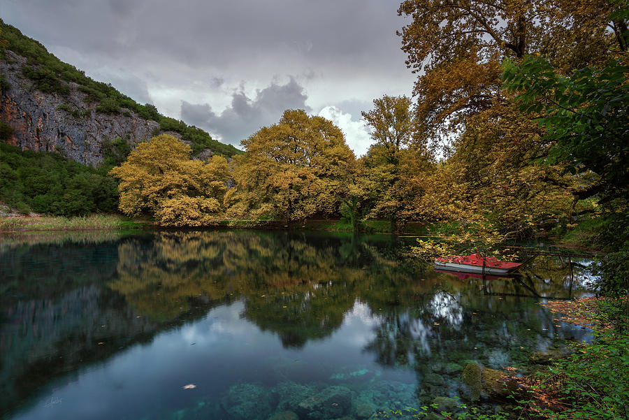 Pond Of Golden Silence Photograph by Elias Pentikis