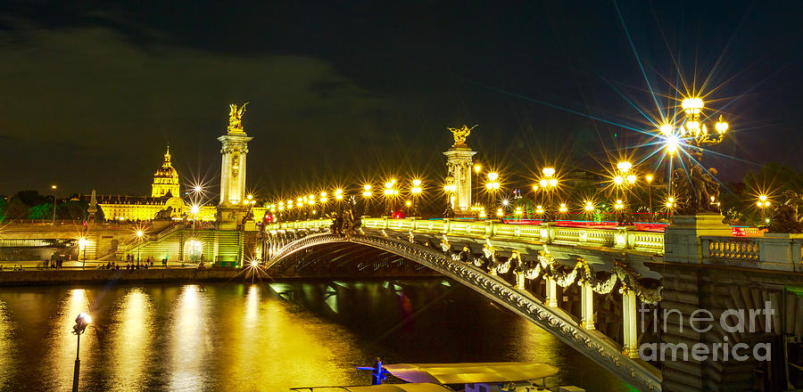 Pont Alexandre III Parisian Panorama Photograph by Benny Marty