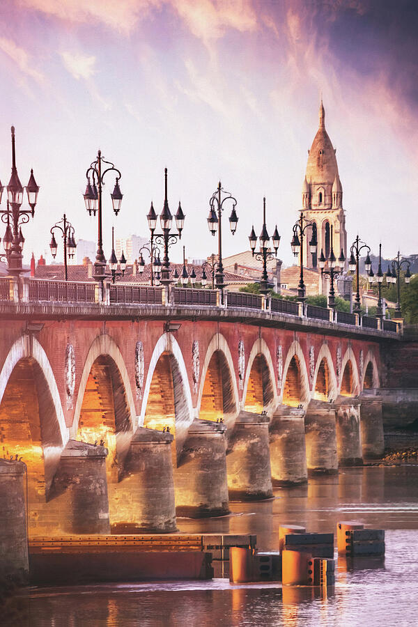 Pont de Pierre Bordeaux France  Photograph by Carol Japp