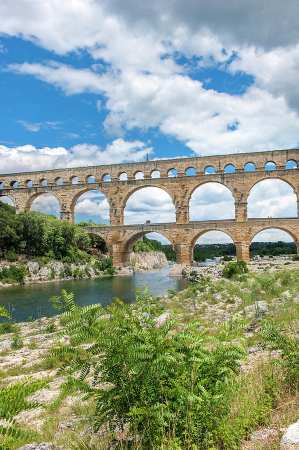 Bridge Photograph - Pont Du Gard, France by Lisa S. Engelbrecht