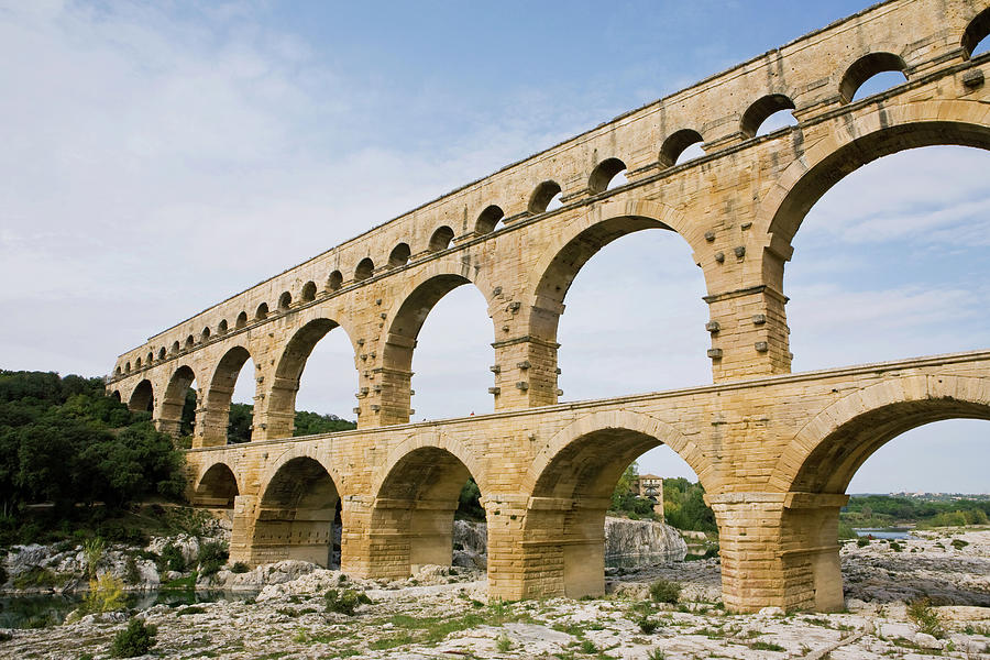 Landmark Digital Art - Pont Du Gard Over The Gardon by 