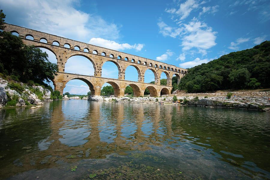 Architecture Photograph - Pont Du Gard, Provence, France by Mmac72
