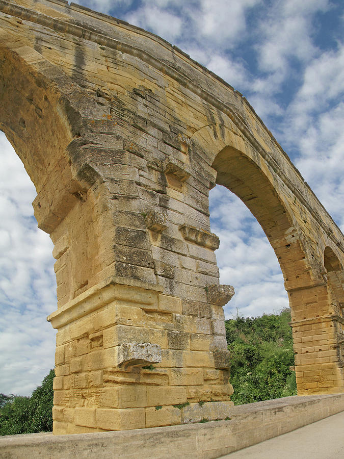 Pont du Gard Roman aqueduct  Photograph by Steve Estvanik