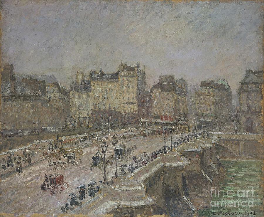 Pont Neuf, Snow Effect, 2nd Series Drawing by Heritage Images